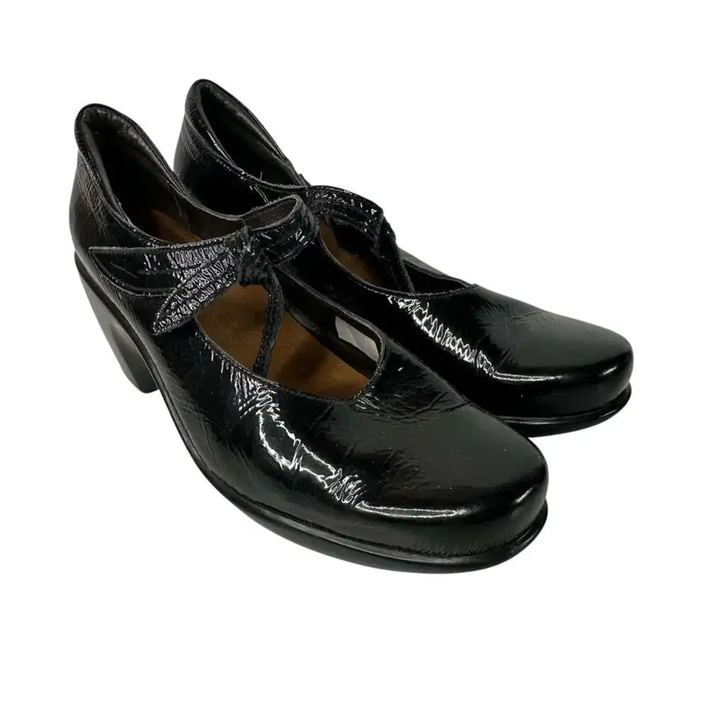 Naot Classic Pleasure Mary Jane Black Leather Comfort Work Shoes EU 38